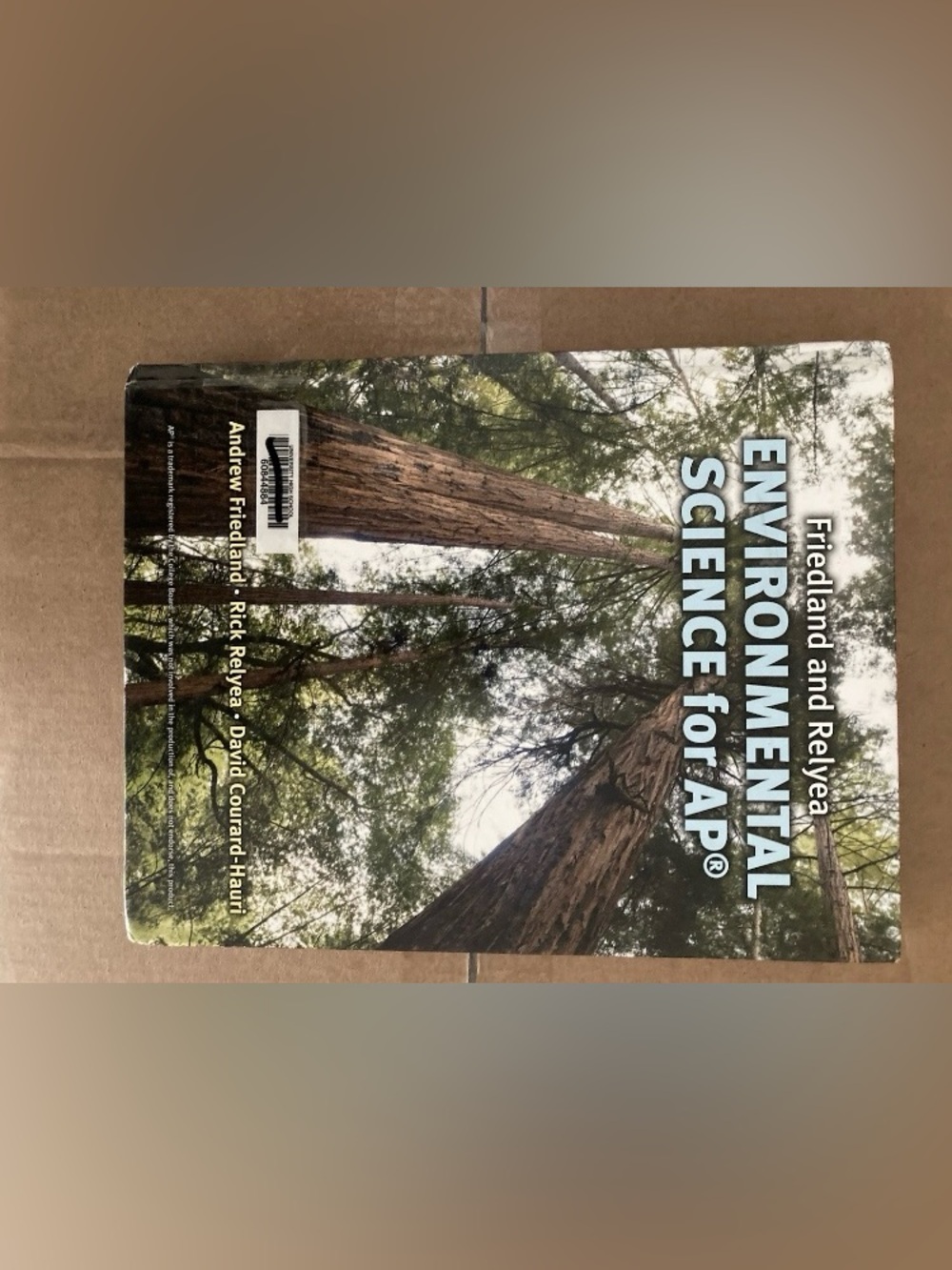 Friedland/Relyea Environmental Science for AP textbook- Hardcover